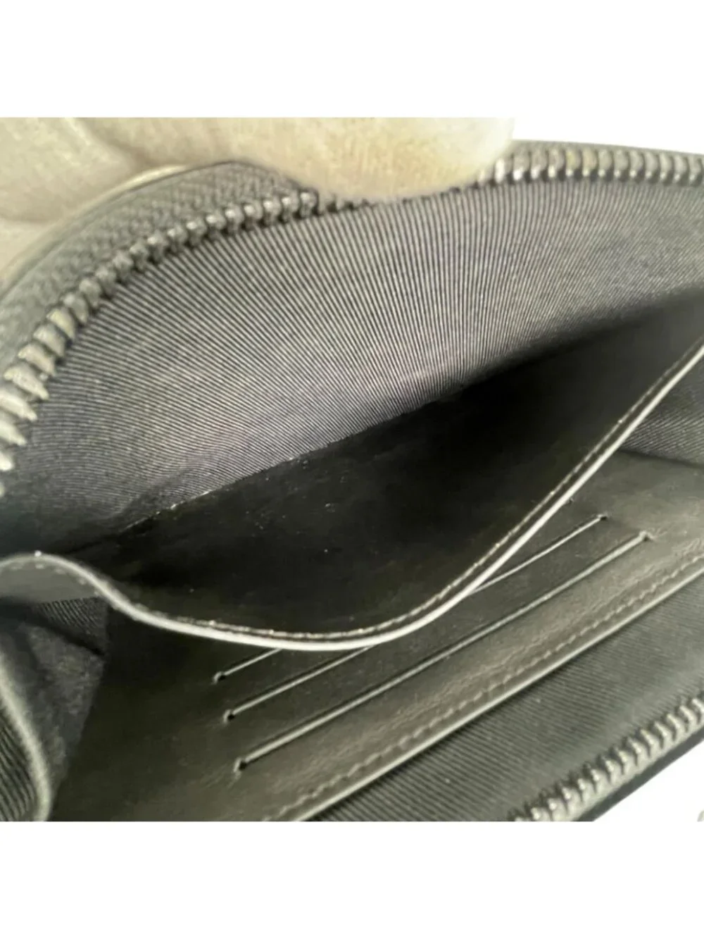 Louis Vuitton Alpha Wearable Wallet Shoulder Bag Leather Black Aerogram